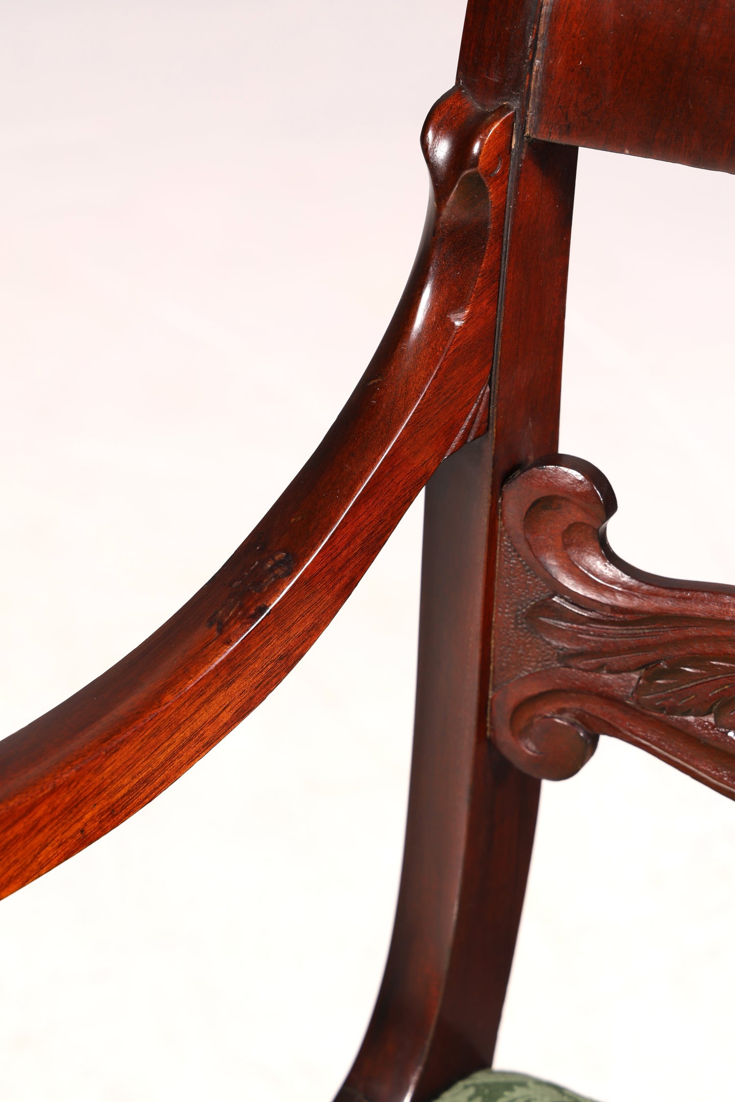 Wunderschöner Englischer Stuhl UK Küchenstuhl Antik Mahagoni Sekretär Stuhl Polsterstuhl 2 von 2