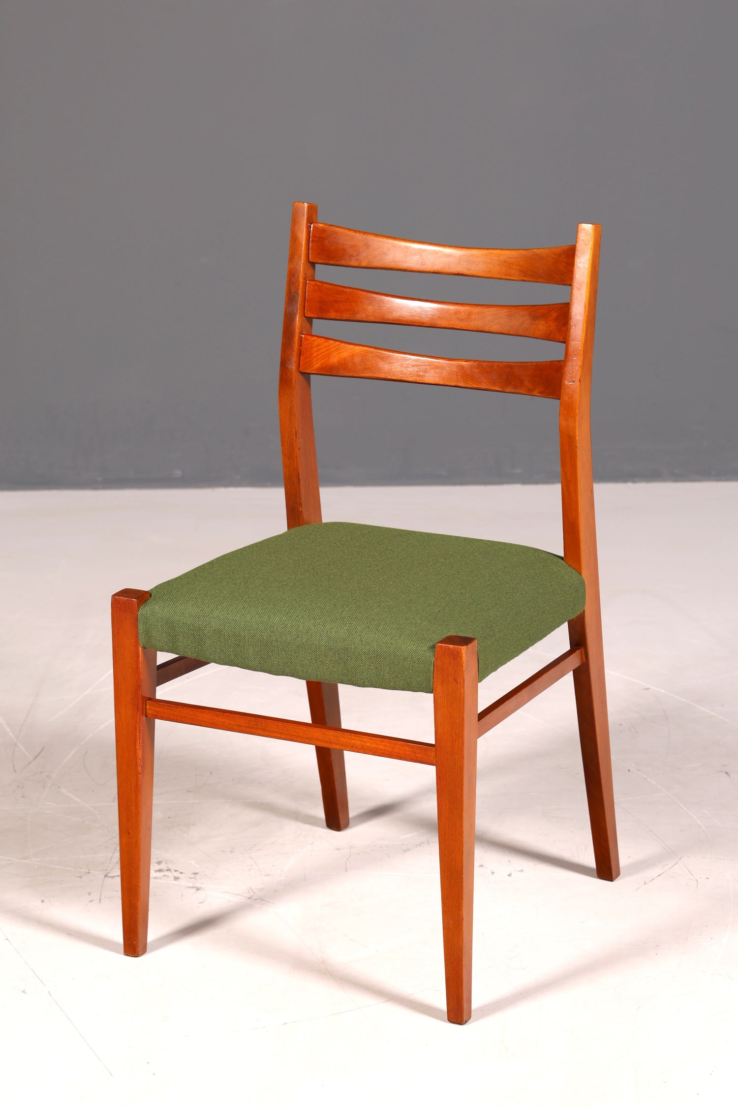 4x Mid Century Teak Holz Stühle Made in Denmark Retro Stuhlset Danish Design Vintage Küchenstühle