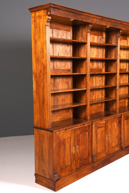 Traumhaftes XXL massiv Holz Regal Kolonial Schrank Antik Stil Bücherregal Kommode Bibliothek Bücherwand