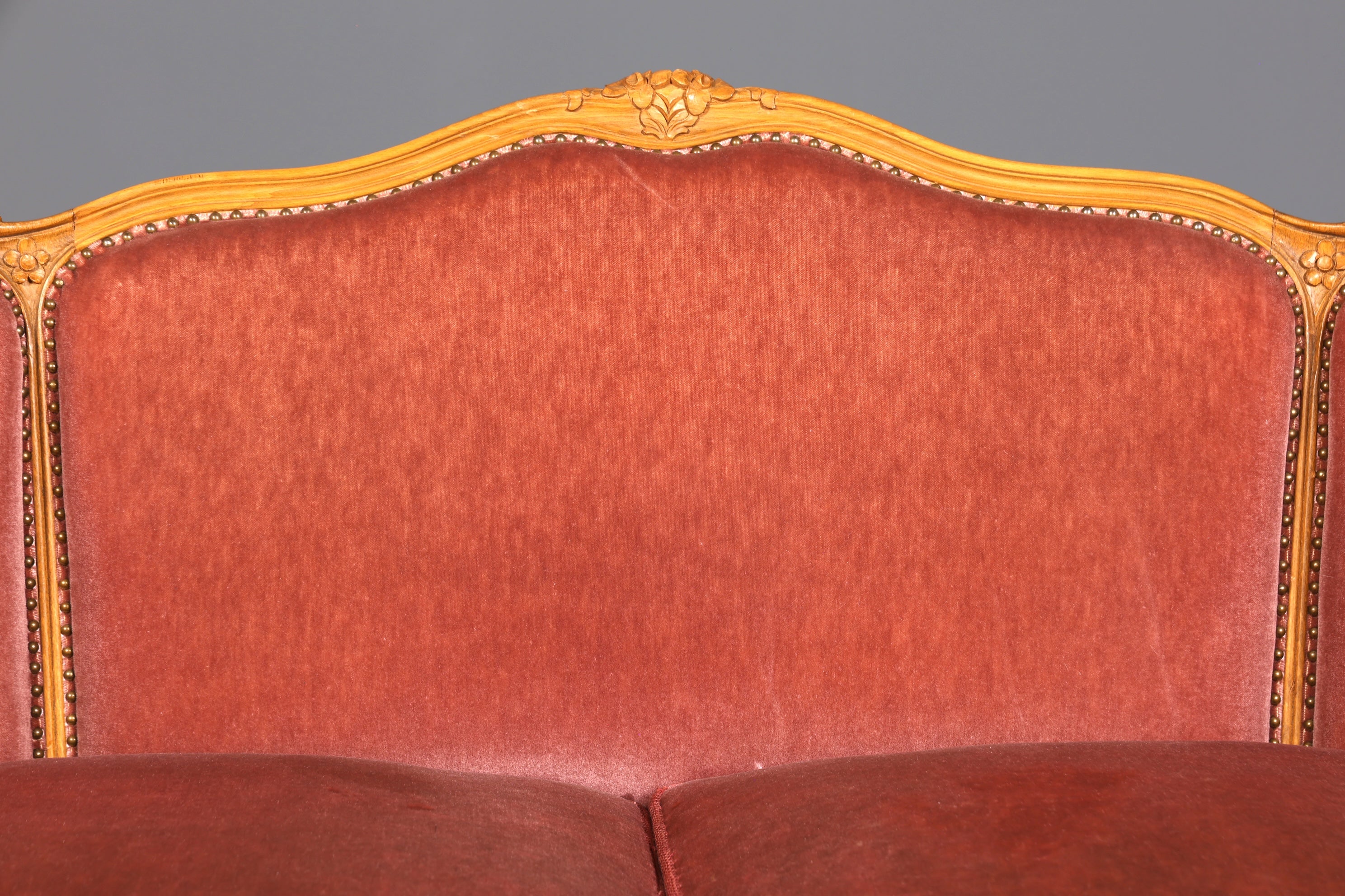 Wunderschönes Chippendale Sofa Barock Stil Couch Samt Stoff 2 Sitzer Canapé