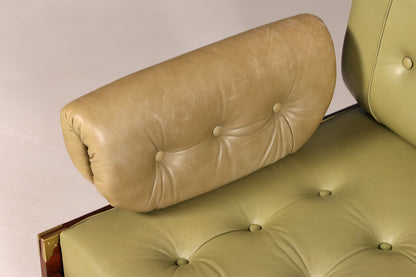 Seltenes Maritim Sofa Daybed Schlafcouch Englischer echt Leder Military Chest Bett Antik