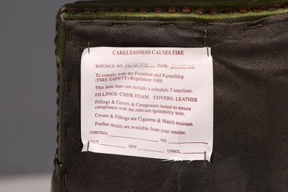Original Chesterfield Centurion Captain Chair Englisch Grün Echt Leder Sessel Armlehnsessel