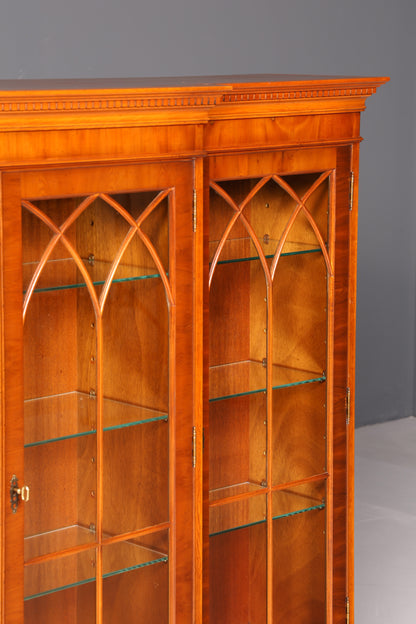 Wunderschöner Englischer Vitrinenschrank Bücherschrank Bibliothek Vitrine Glasvitrine 60er Mid Century Geschirrschrank Highboard