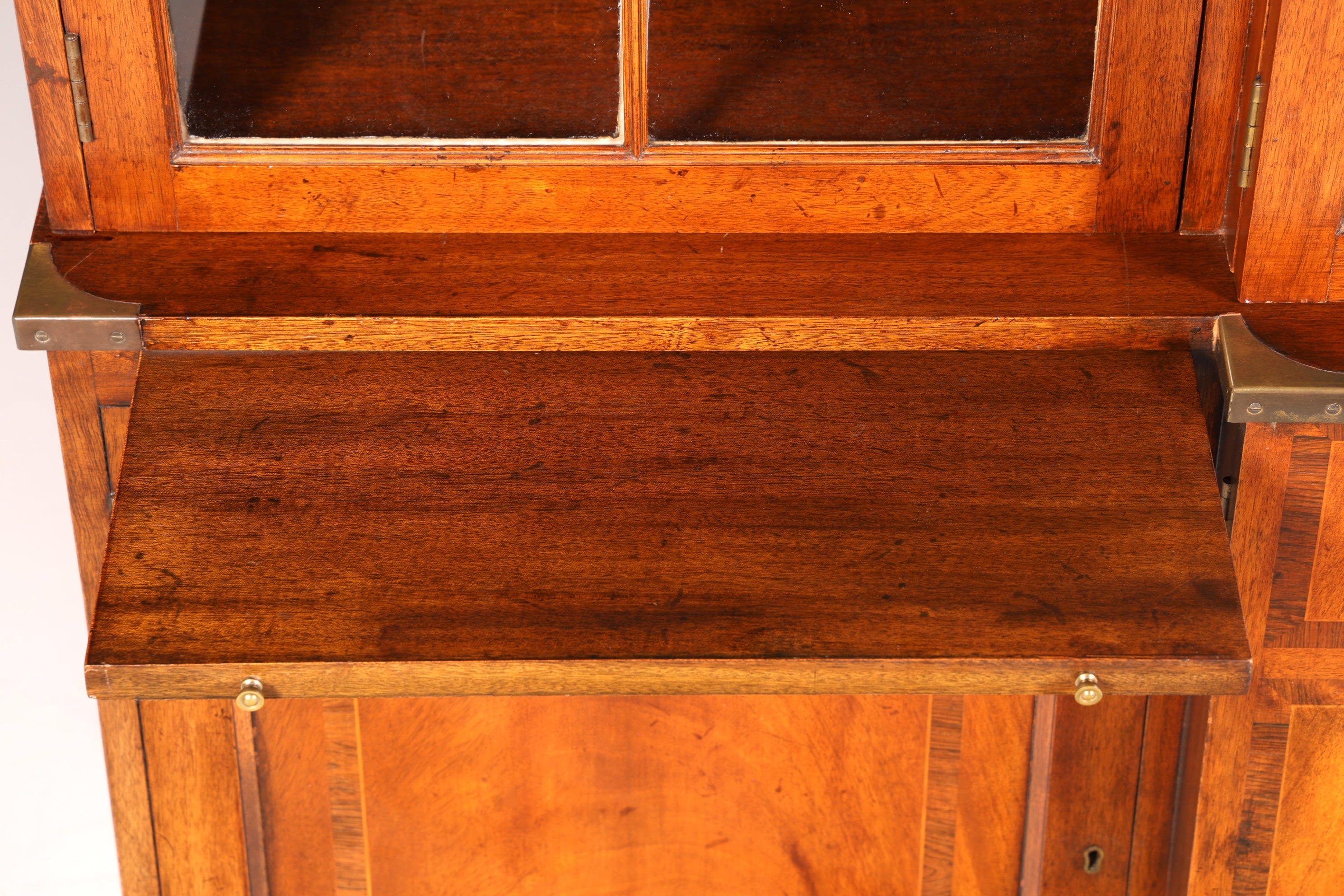 Wunderschöner Maritimer Vitrinenschrank Englisch Bibliothek Bücherschrank Buffet Antik Massiv Echt Holz Schrank UK Vintage