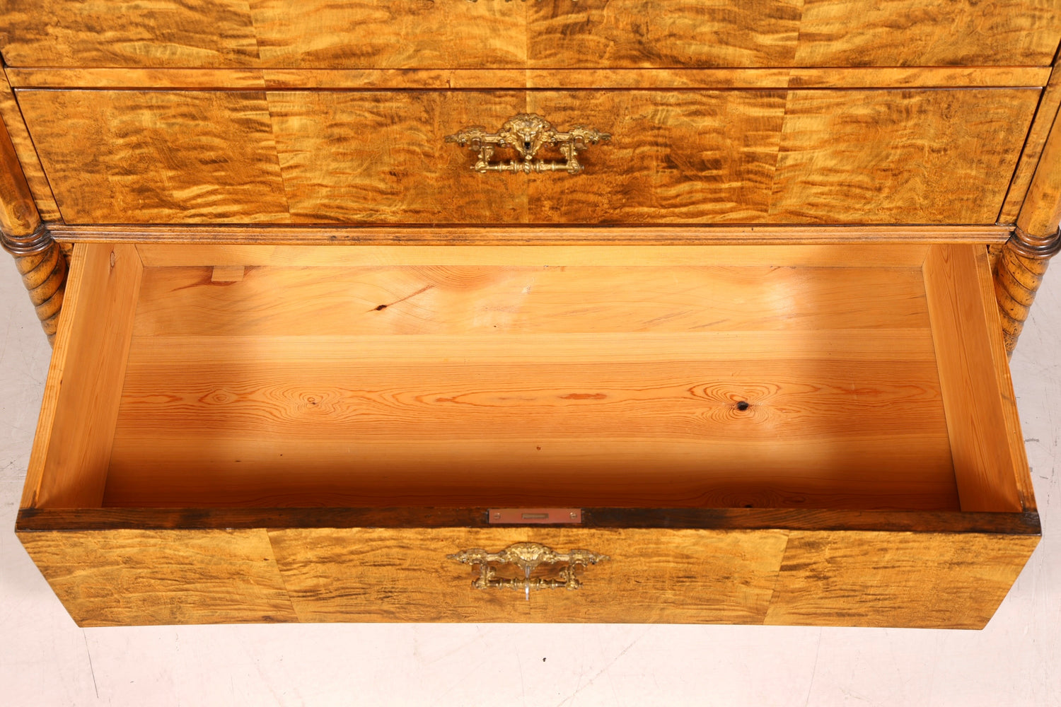 G545 Finish cm Stilvoller Biedermeier Sekretär Louis Philippe Vertiko Antik Kommode Schreibkommode Office Desk (Kopie)