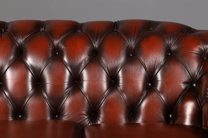 Wunderschönes Original Chesterfield Centurion Sofa 3-Sitzer Echt Leder Couch Englisch Ledersofa Vintage