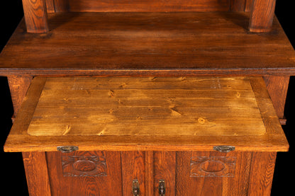 Wunderschönes Jugendstil Sideboard Antik Eiche Kredenz Buffet Anrichte Schrank Kommode