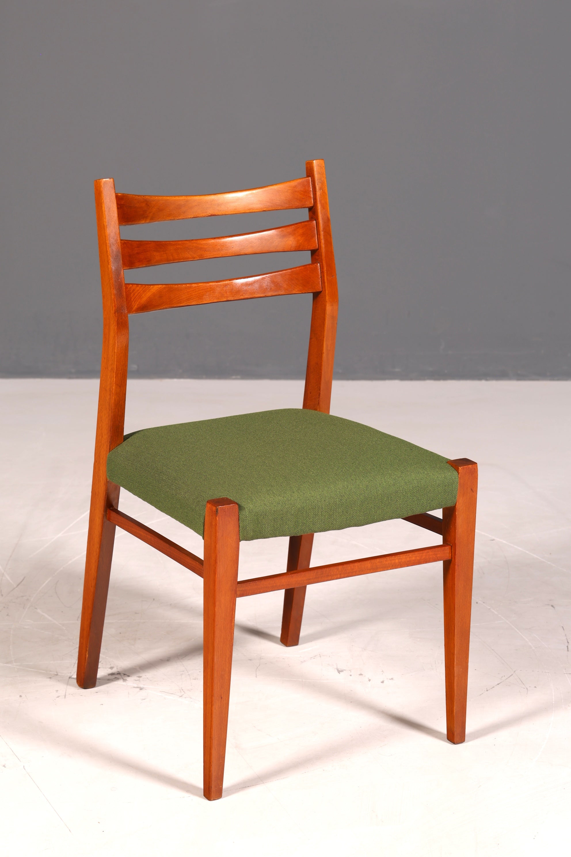 4x Mid Century Teak Holz Stühle Made in Denmark Retro Stuhlset Danish Design Vintage Küchenstühle