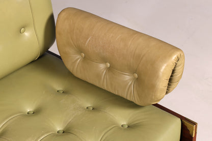 Seltenes Maritim Sofa Daybed Schlafcouch Englischer echt Leder Military Chest Bett Antik