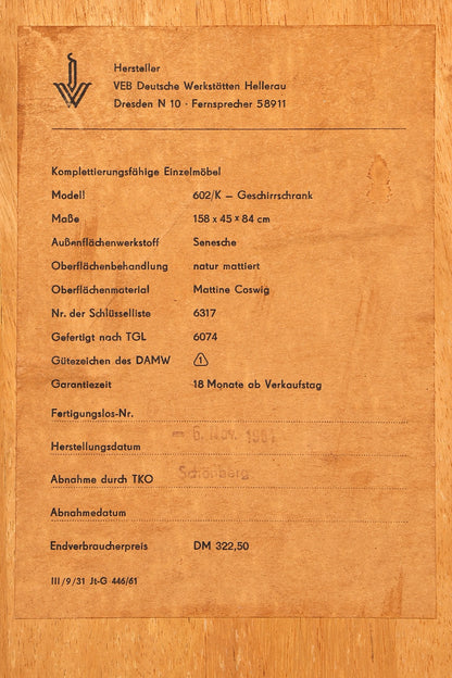 F892 Finish cm Wunderschönes Mid Century Sideboard Vintage TV Kommode 60s Schrank