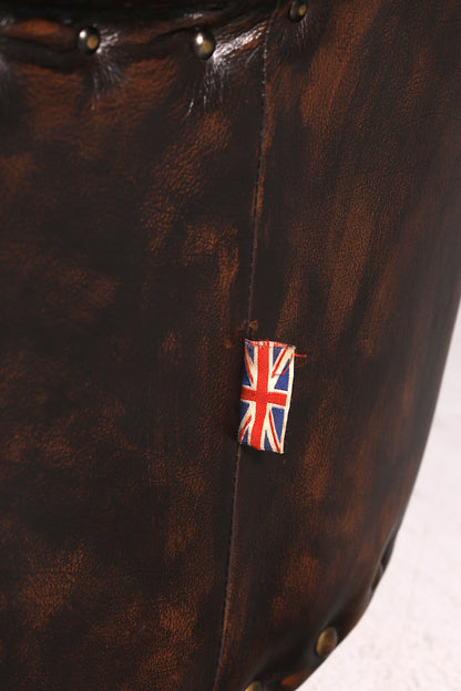 Wunderschöner Original Chesterfield Sessel Echt Leder Relaxsessel Englisch verstellbare Rückenlehne Herrensessel Lesesessel UK