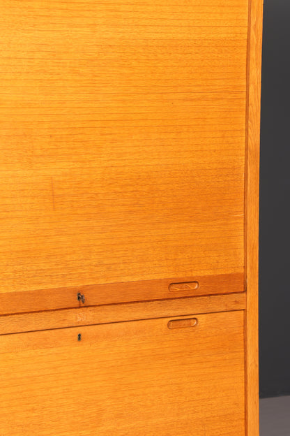 Schlichter Mid Century Rollladenschrank Bauhaus Apothekerschrank Art Deco Büro Aktenschrank