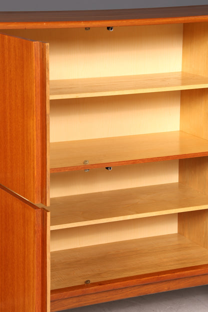 G046 Finish Wunderschönes Mid Century Highboard echt Holz Schrank Büro Kommode 60er Jahre