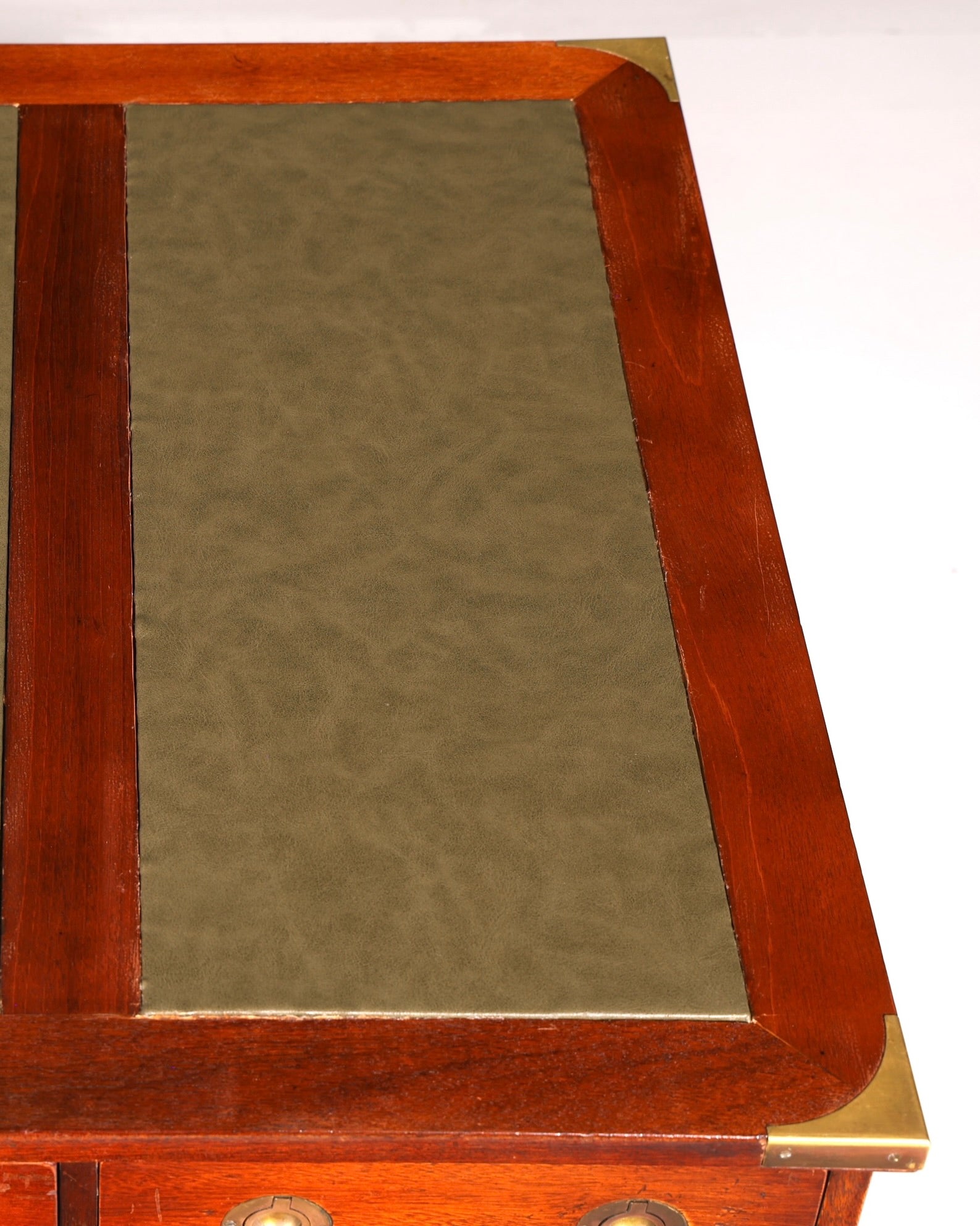 Elegant maritime desk, English military chest, office desk, office table
