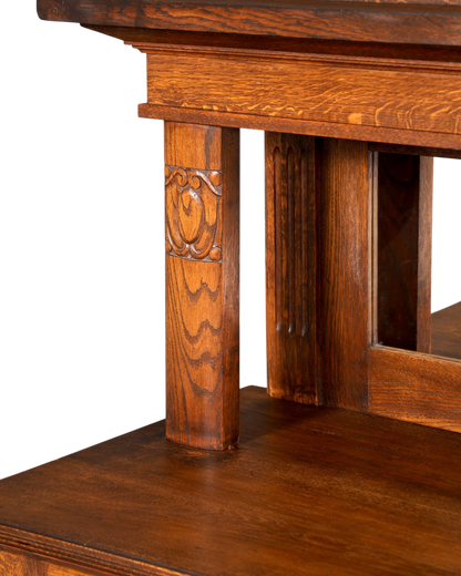 Wunderschönes Jugendstil Sideboard Antik Eiche Kredenz Buffet Anrichte Schrank Kommode