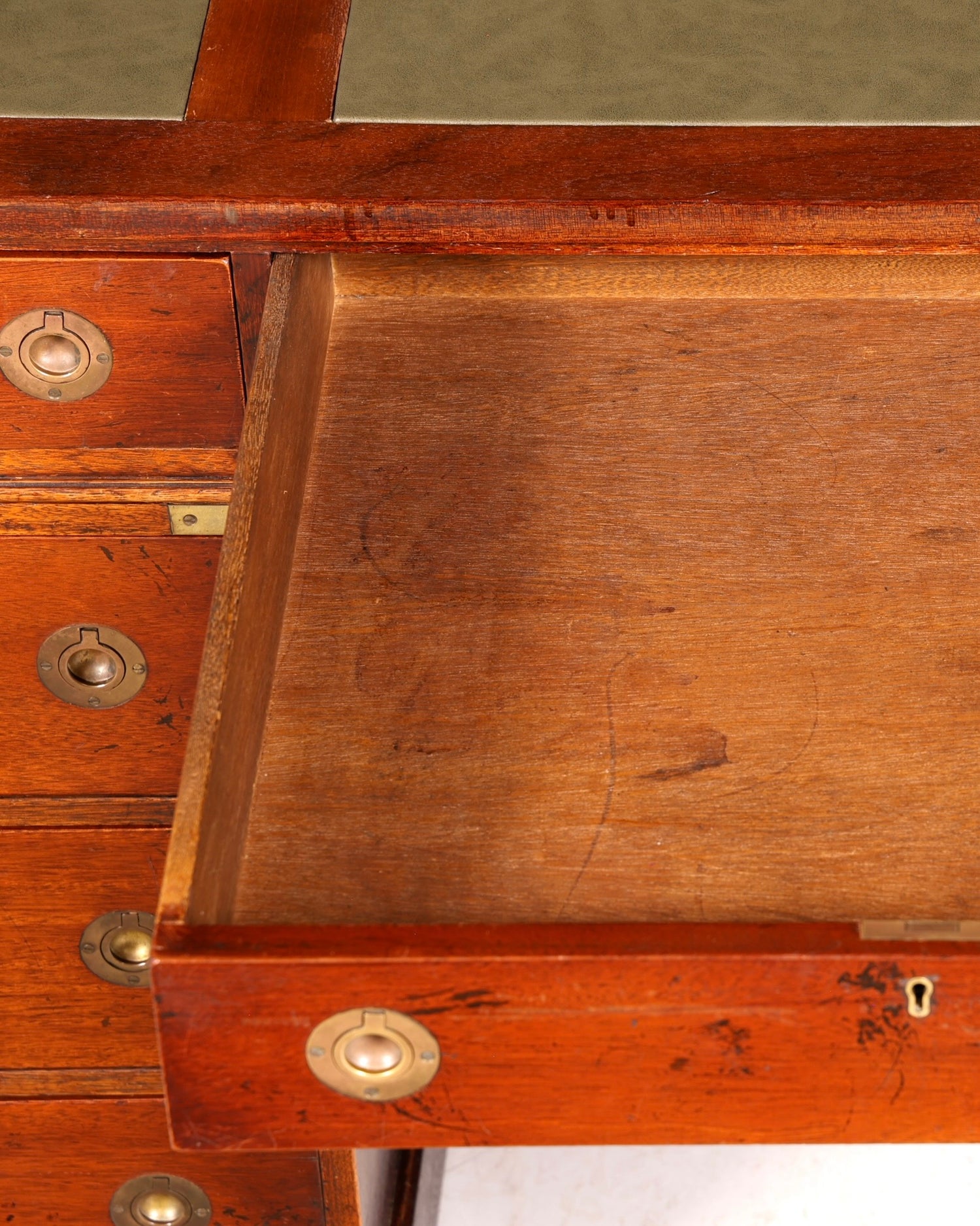 Elegant maritime desk, English military chest, office desk, office table