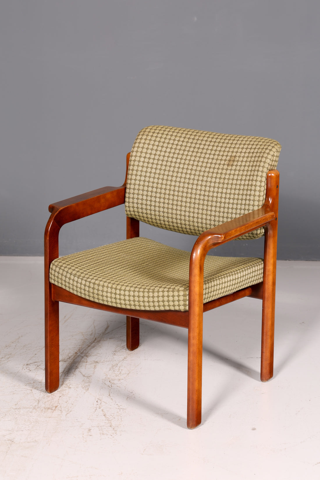 Elegant mid-century armchair secretary chair lounge chair retro wood armchair vintage 4 of 5