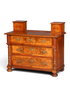 Hauptstadt Möblerei Gründerzeit Kommode aus Nussbaum im Louis Philippe Stil mit Schubladen und Aufsätzen um 1880