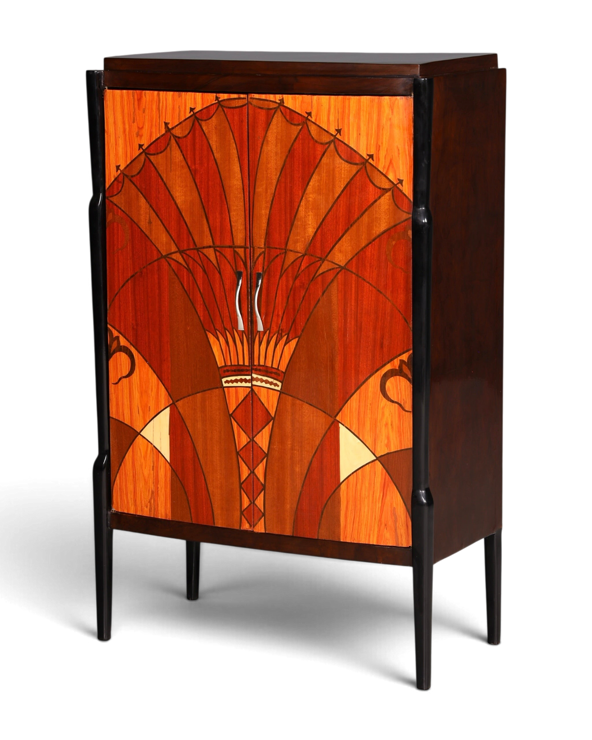 Art Deco Stil Highboard Schrank Kommode Vertiko Sun Cabinet Wäsche – Hauptstadt Möblerei Berlin