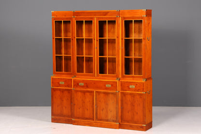Beeindruckender Maritimer Englischer Vitrinenschrank Bibliothek Bücherschrank Anrichte Buffet Glasvitrine Antik Vintage