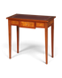 Hauptstadt Möblerei Schreibtisch im French-Desk-Stil aus Holz mit Schublade und dunkelbrauner Ledereinlage