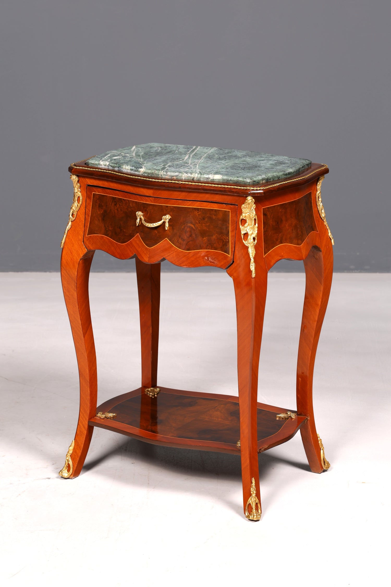 Dreamy Louis XV side table, Baroque style, marble console table, chest of drawers, telephone table