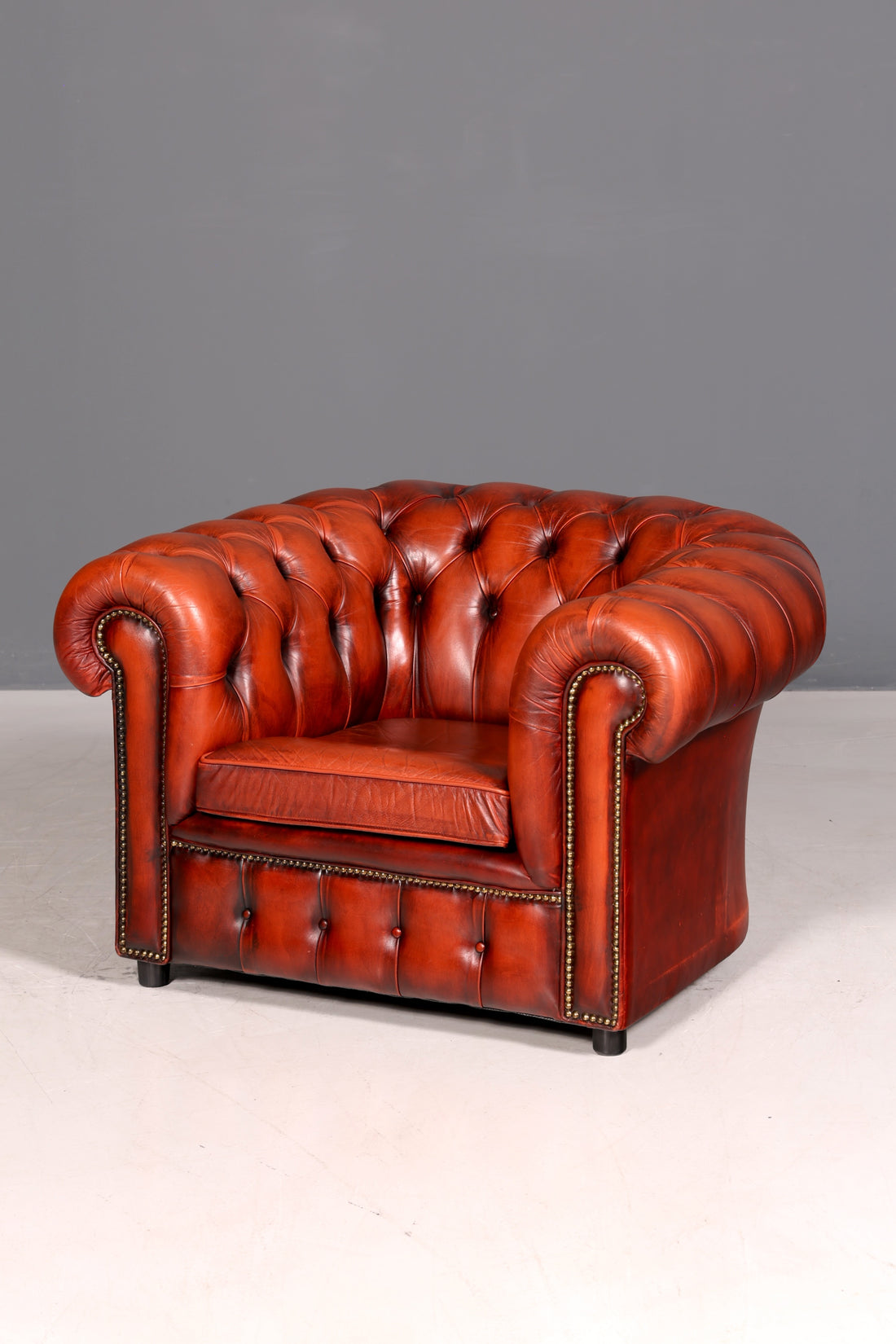 Stilvoller Original Chesterfield Sessel Englischer Armlehnsessel Englisch Herrensessel 2 von 2