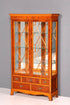 Wunderschöne Original Heldense Vitrine Englische Eibe Bücherschrank Antik Stil Glasvitrine