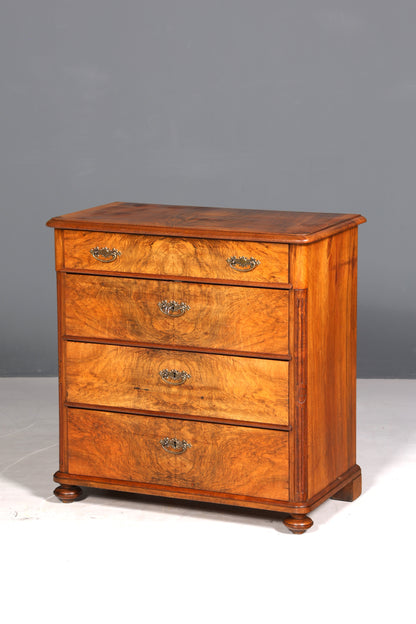 Stylish Louis Philippe Biedermeier antique chest of drawers, linen chest