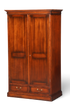 Hauptstadt Möblerei englischer Kleiderschrank aus Mahagoni mit zwei Türen und zwei Schubladen in antiker Optik