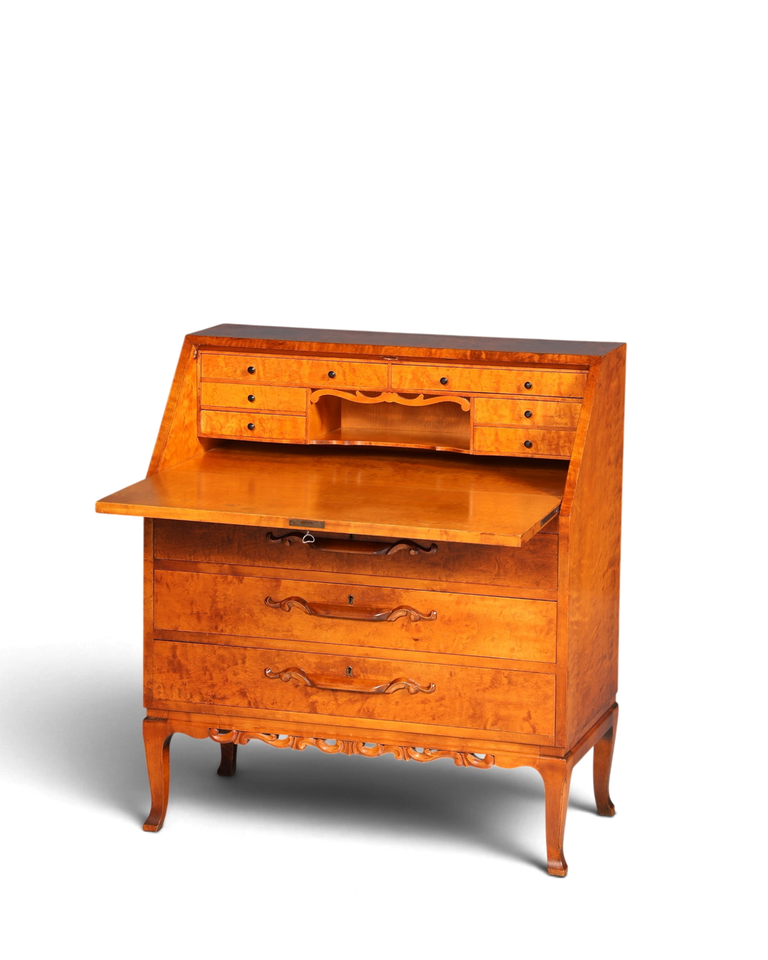 Wunderschöner Sekretär um 1930 Büro Kommode Kirschholz Sekretär Schreibtisch Kommode