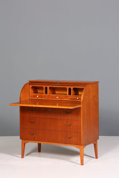 Traumhafter Mid Century Rollladen Sekretär Danish Design echt Holz Rollladen Kommode Schreibkommode