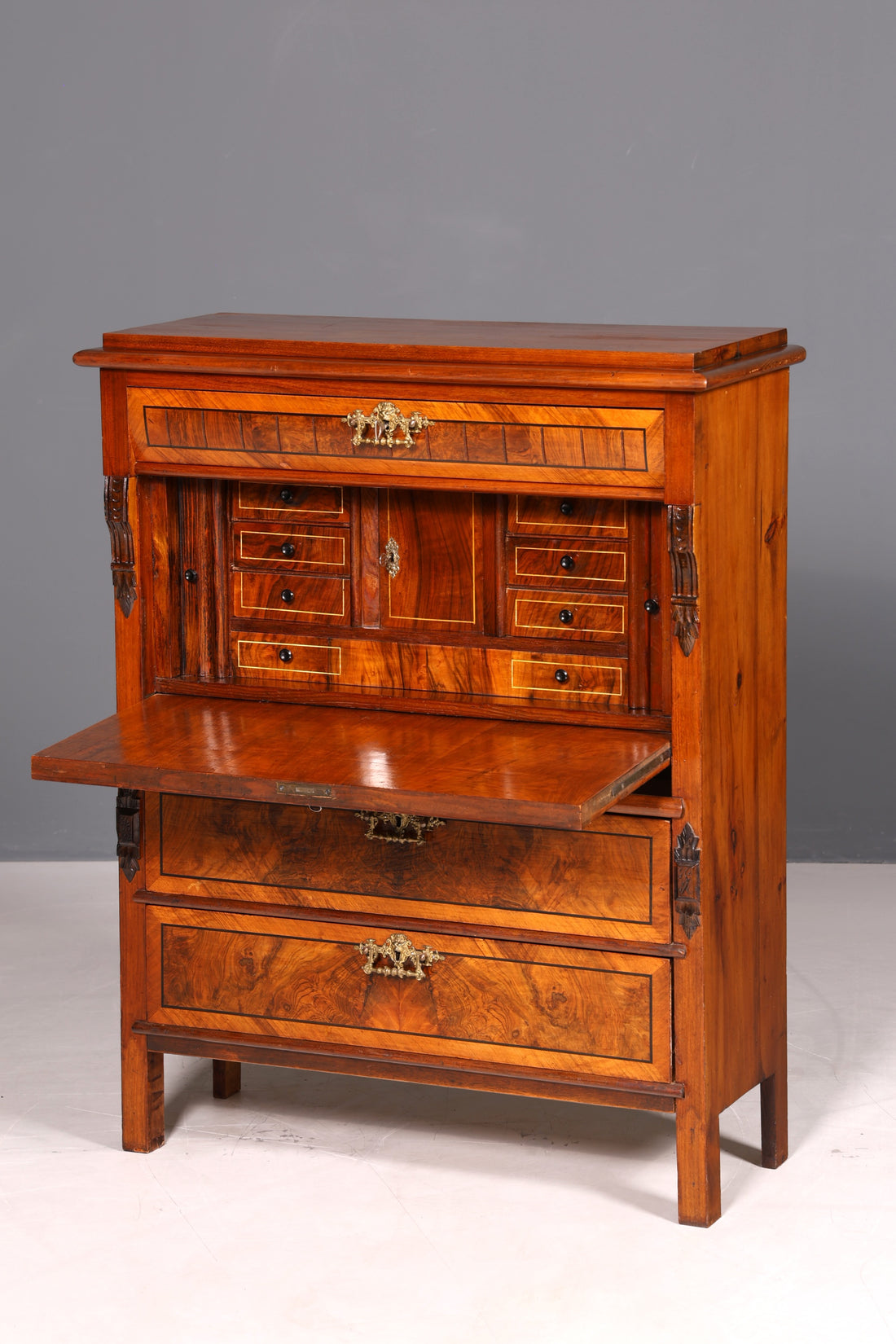 G517 Finish cm Wunderschöner Gründerzeit Sekretär Kommode Jugendstil Schubladenkommode Antik Vertiko (Kopie)