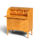 Stilvoller Mid Century Rollladen Sekretär echt Holz Büro Schrank Vintage Schreibkommode