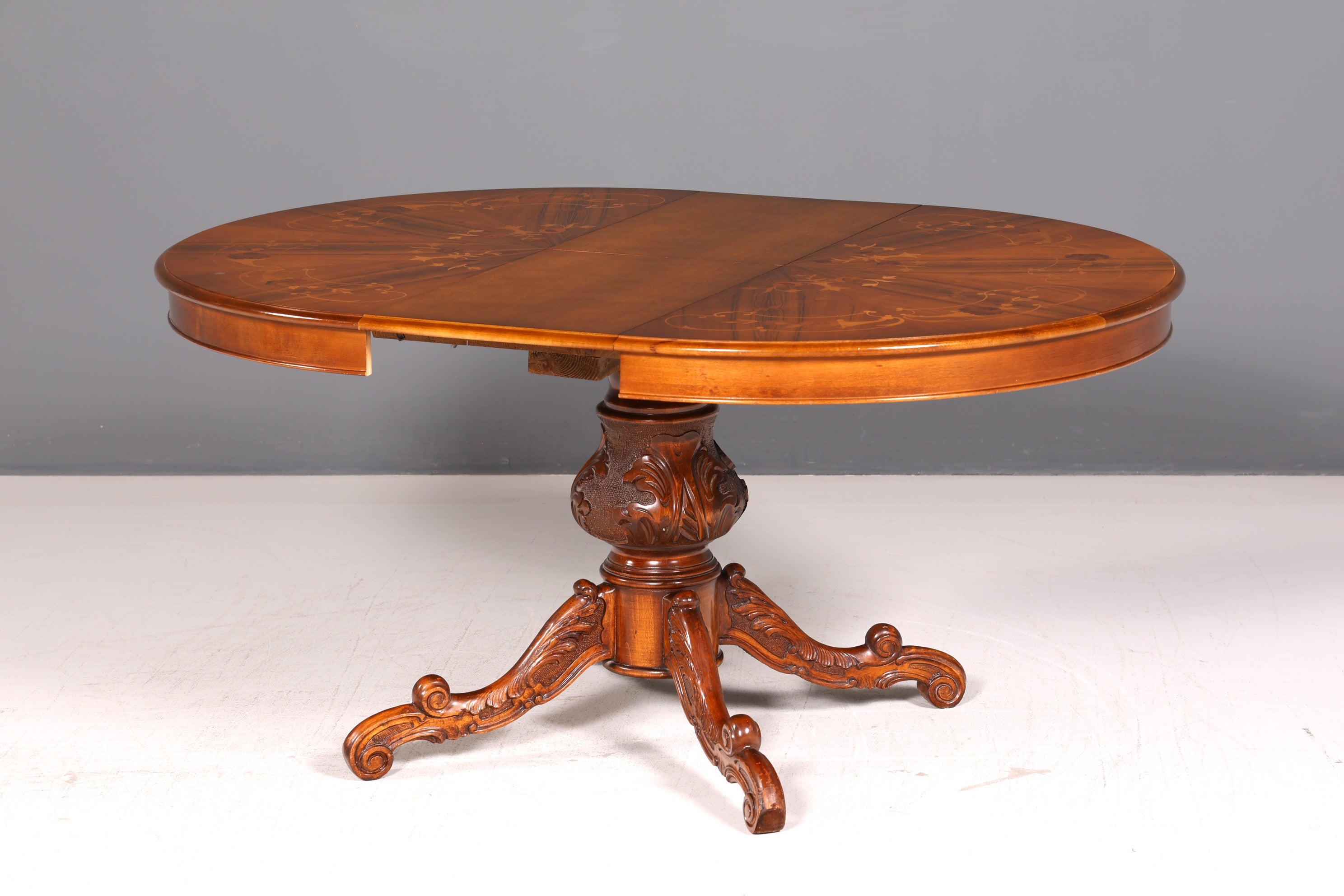 Wunderschöner Ovaler Barock Stil Esstisch Englischer ausziehbar Küchentisch Echt Holz Esszimmertisch Vintage