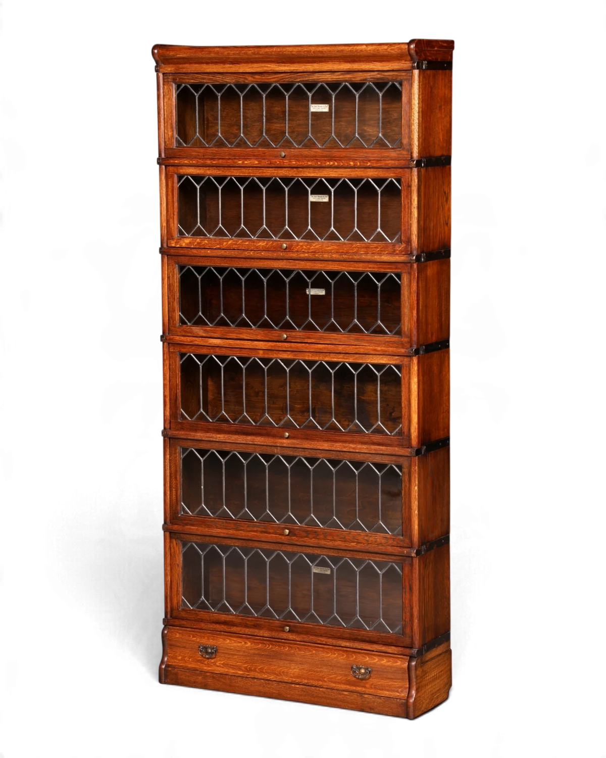 Prachtvolles Original Globe Wernicke Bücherregal 7 Module Vitrine Modulregal Englisch Bibliothek Echt Holz