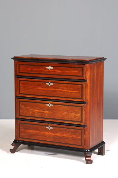 Edle Louis Philippe Kommode um 1880 Biedermeier Antik Mahagoni Sideboard Schubladen Kommode