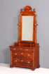 Edle Louis Philippe Kommode mit Spiegelaufsatz Gründerzeit Frisierkommode Holz Schrank Antik Flurschrank um 1880