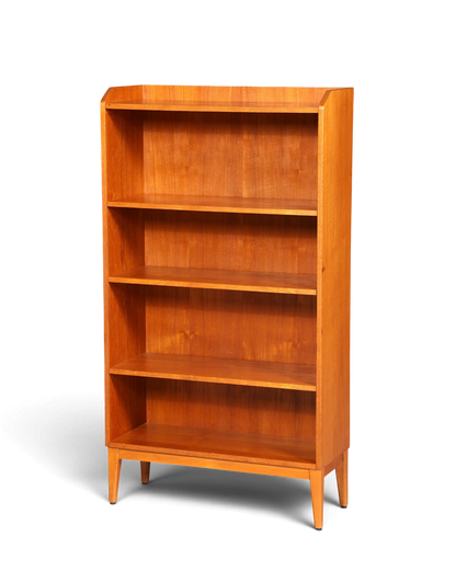 Hauptstadt Möblerei Mid Century Bücherregal aus massivem Holz mit höhenverstellbaren Böden im 60er Jahre Design