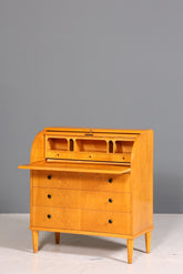 Traumhafter Mid Century Rollladen Sekretär echt Holz Büro Schrank Vintage Schreibkommode