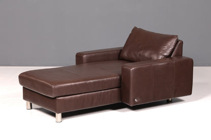 Wunderschöne Stressless E200 Récamière Echtleder Braun Longchair Ottomane Ledersofa Relaxliege Vintage