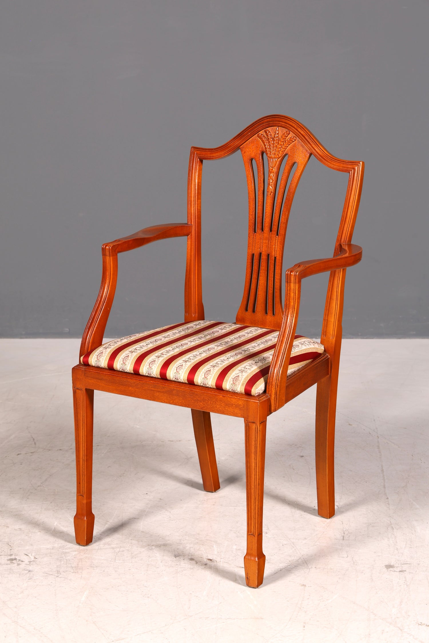 Edler Englischer Stuhl im Hepplewithe Stil Englisch Armlehnstuhl Dining Chair Küchenstuhl Sekretär Stuhl