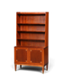 Hauptstadt Möblerei gustavianisches Bücherregal aus massivem Holz mit höhenverstellbaren Böden und Schrankunterteil