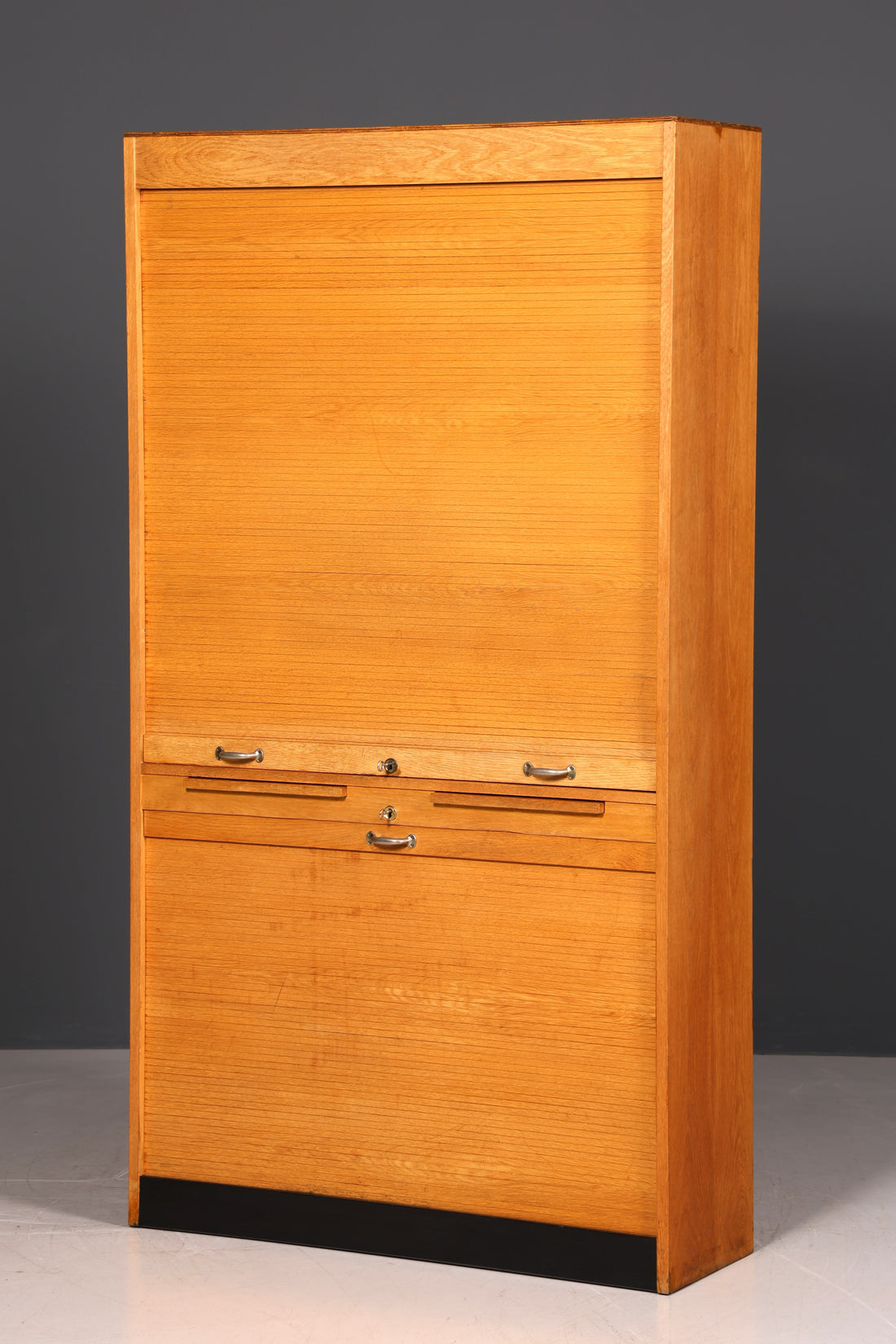 Mid Century Rollladenschrank Bauhaus Apothekerschrank Art Deco Büro Aktenschrank