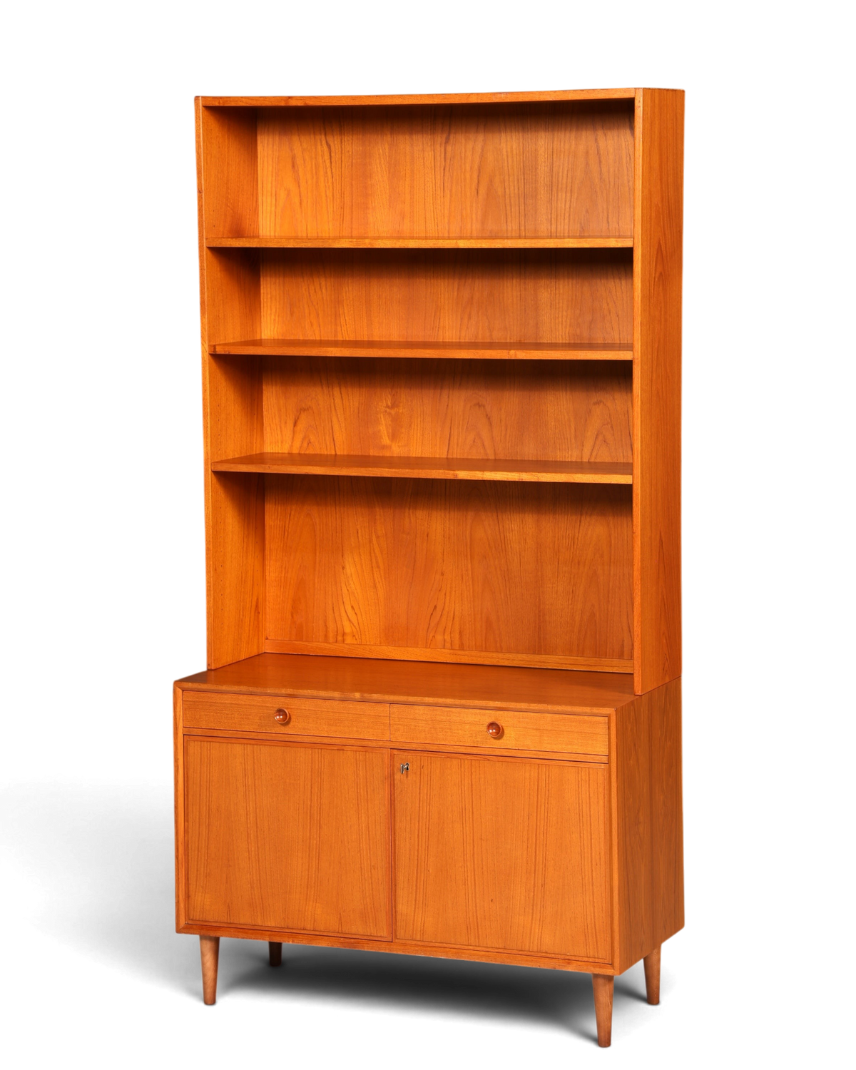 Wunderschönes Mid Century Regal Danish Design Teak Holz Schrank Retro Bücherregal Kommode 1 von 2