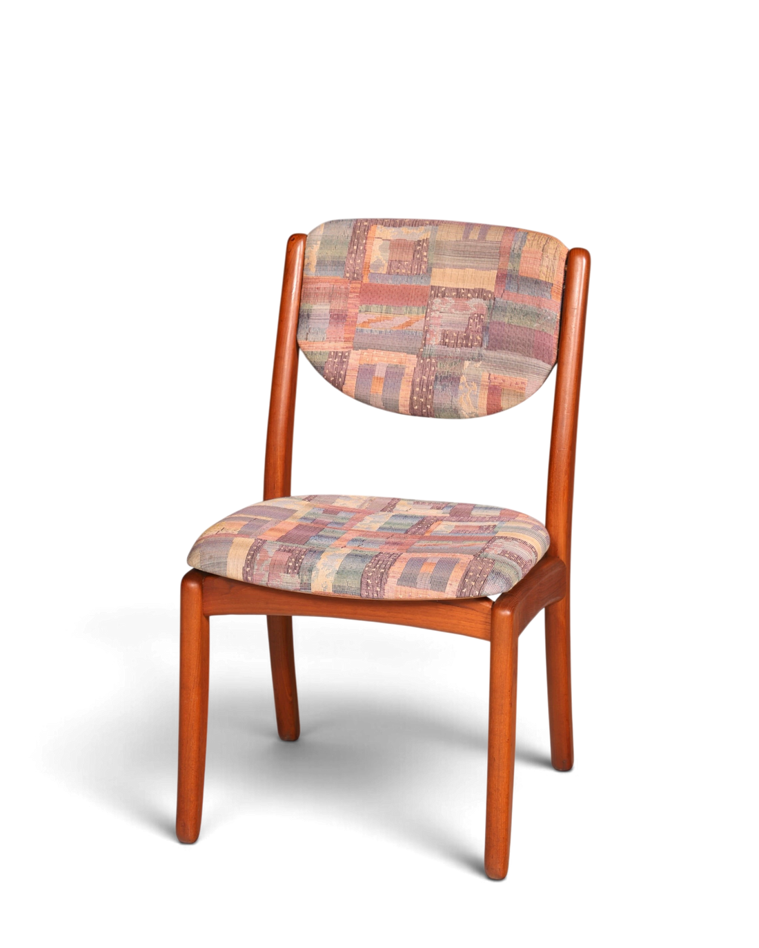 Schlichter Mid Century Stuhl Retro Esszimmer Stuhl Danish Design Küchenstuhl Teak Holz Sekretär Stuhl 1 von 2
