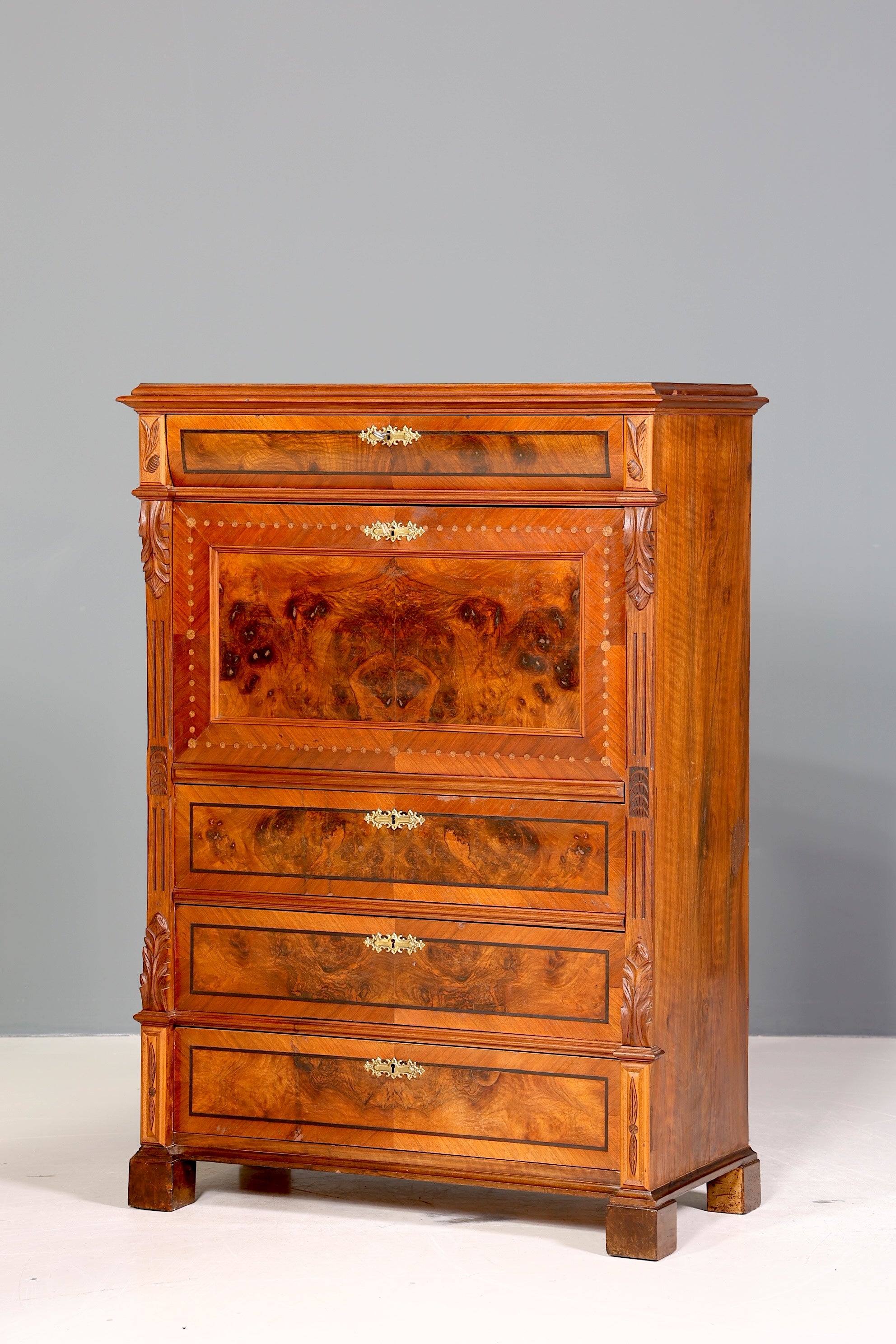 Wunderschöner Gründerzeit Sekretär Jugendstil Vertiko Antik Kommode um 1900