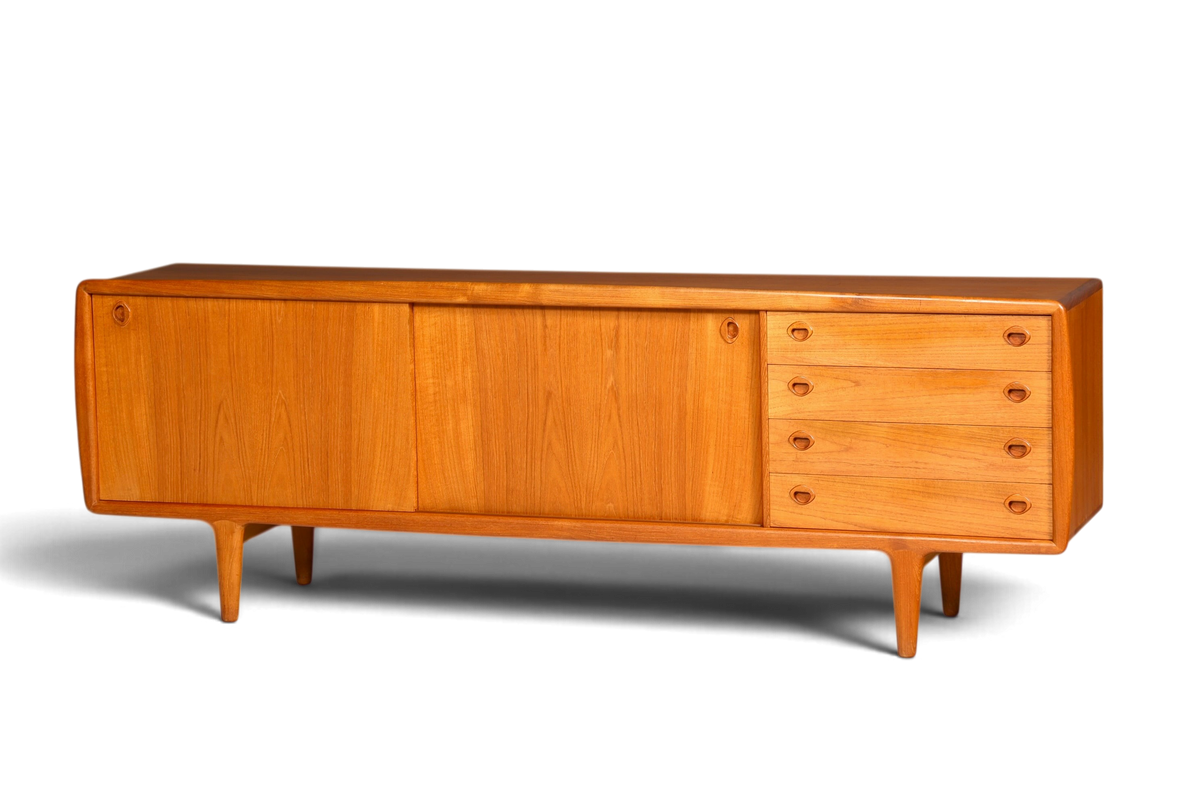 Beeindruckendes Original H.P. Hansen XXL Sideboard Teak Holz TV Kommode Vintage Schrank
