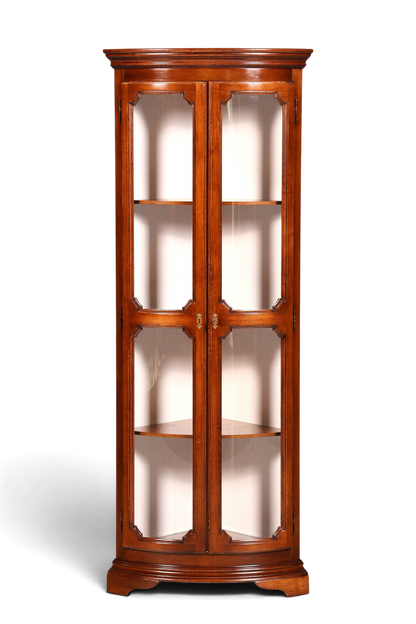 Edle Original Selva Eckvitrine Antik Stil Glasvitrine Schrank Geschirrschrank Eckregal
