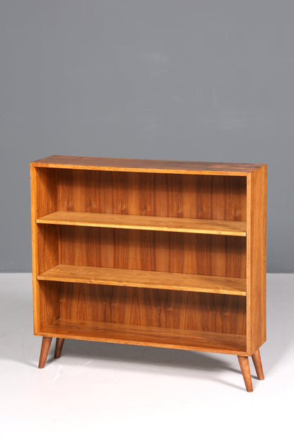 F761 Finish WILL BE REPHACED AFTER REPAIR Beautiful Mid Century Shelf Vintage Bookcase 60s Wooden Shelf